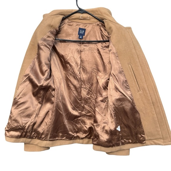 Vintage GAP Women’s XS Camel Wool Blend Toggle Coat Jacket - Picture 2 of 6